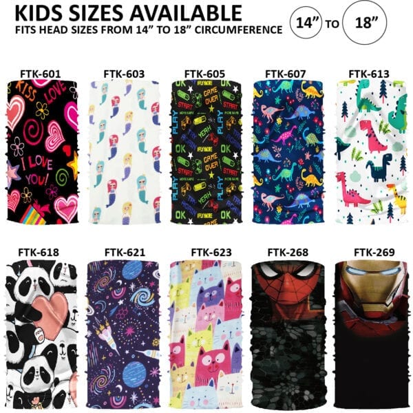 Kids Prints in Face Tubes