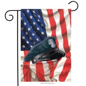 USA Garden Flag with Police Hat